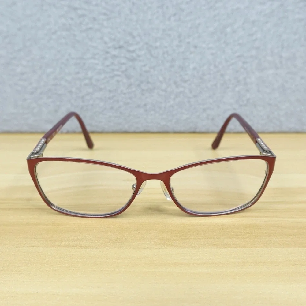 Harley Davidson Eyeglass Frames Womens Burgundy HD 520 RD 54-16-140 Embellished